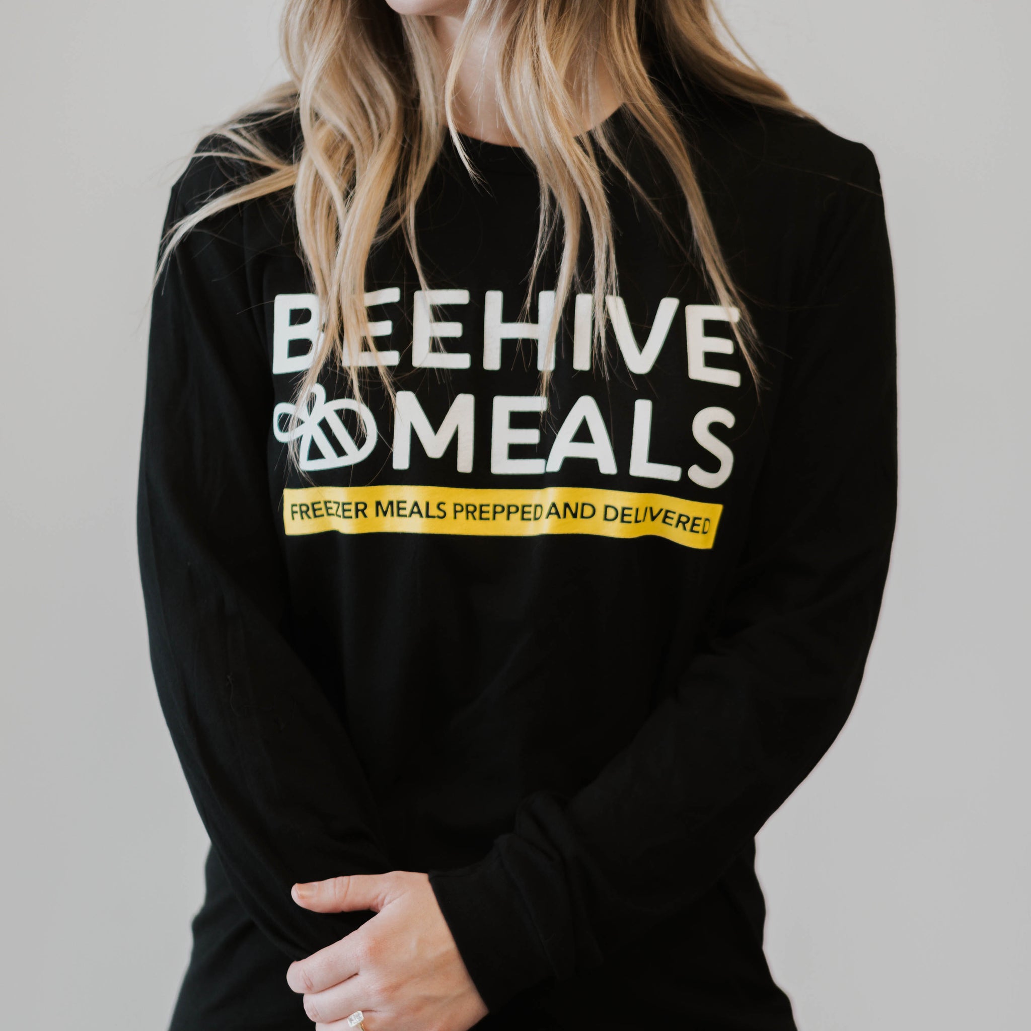 Beehive Meals: Stacked Logo Long Sleeve Tee