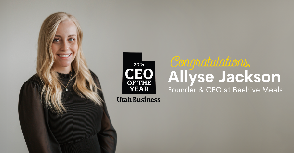 Founder & CEO Allyse Jackson Named 2024 CEO of the Year by Utah Business