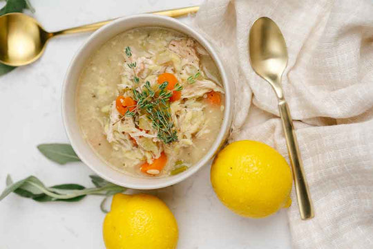 Lemon Chicken Orzo Soup