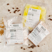 Beehive Meals packaged Chocolate Lava Cake on a marble counter top.