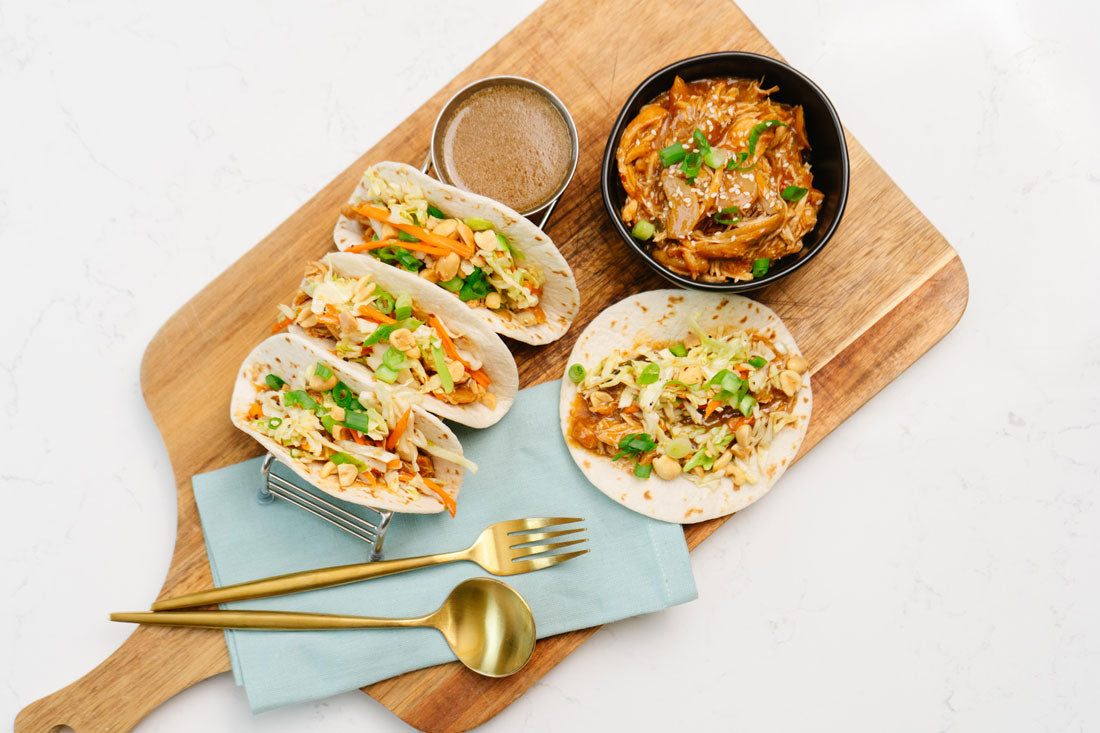 Serving suggestion for Kung Pao Chicken - Kung Pao Chicken Tacos