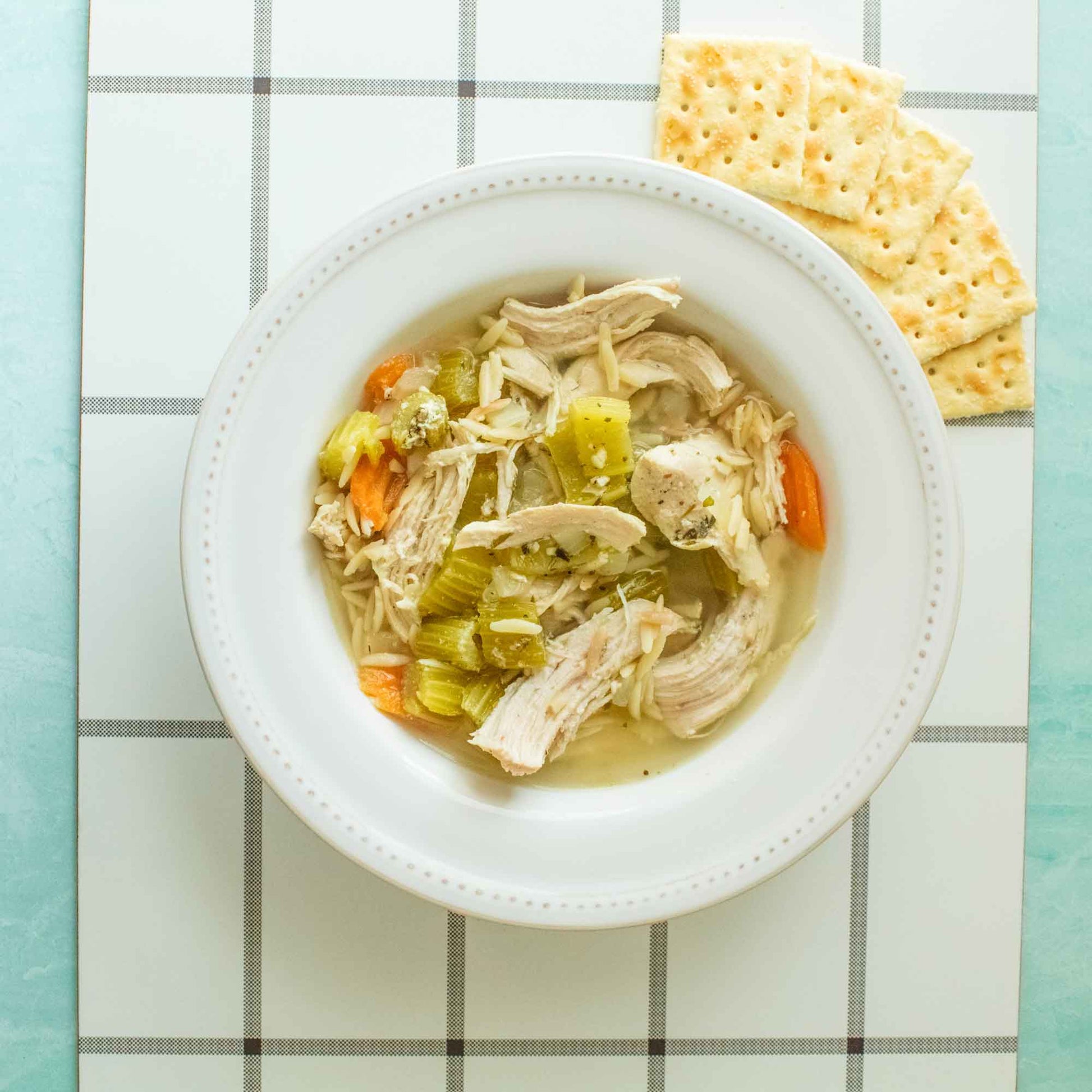 Lemon Chicken Orzo Soup